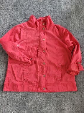 Chico’s Twill Utility Jacket In "Malibu Punch"  Women’s 2